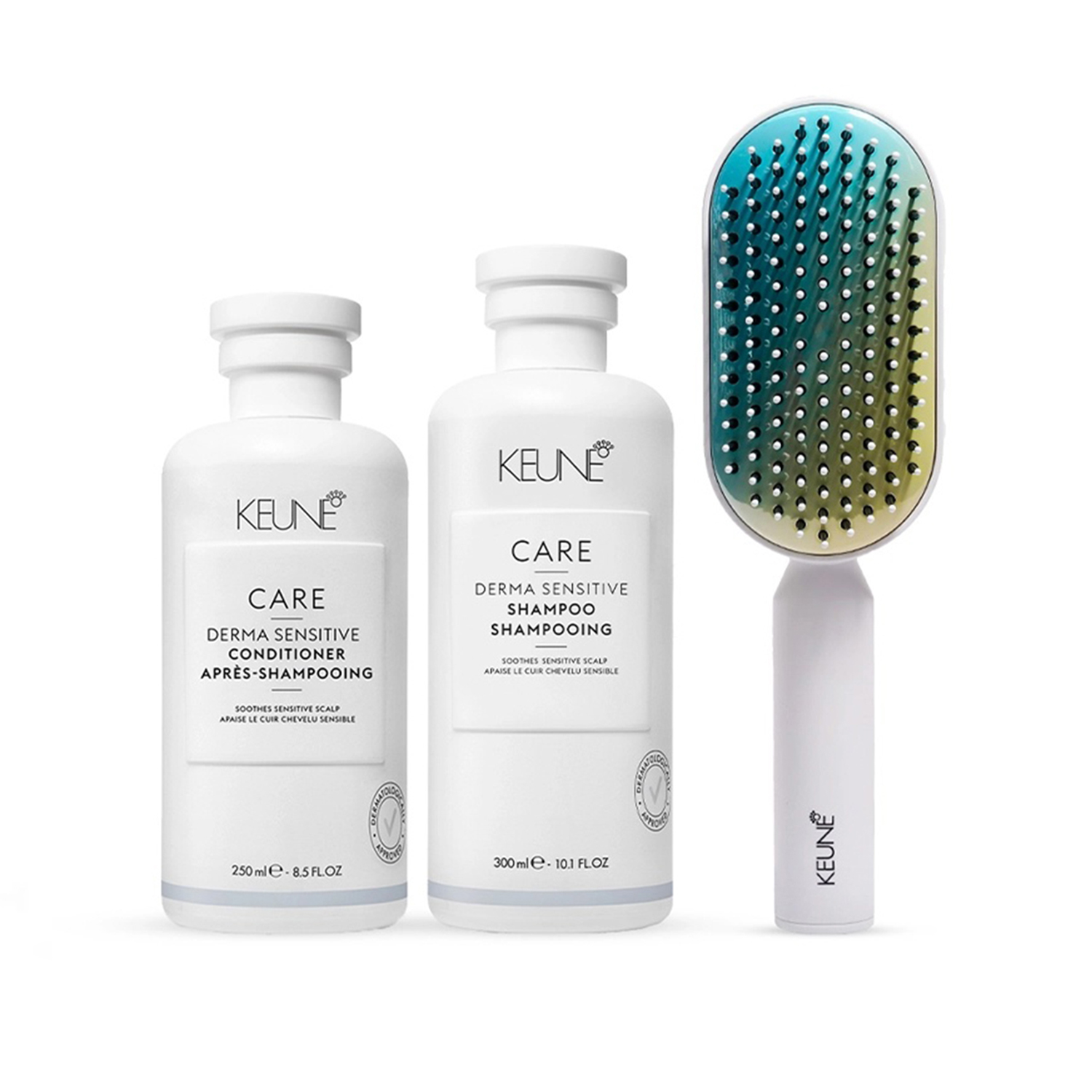 CARE Derma Sensitive Shampoo & Conditioner with Keune Hair Professional Brush
